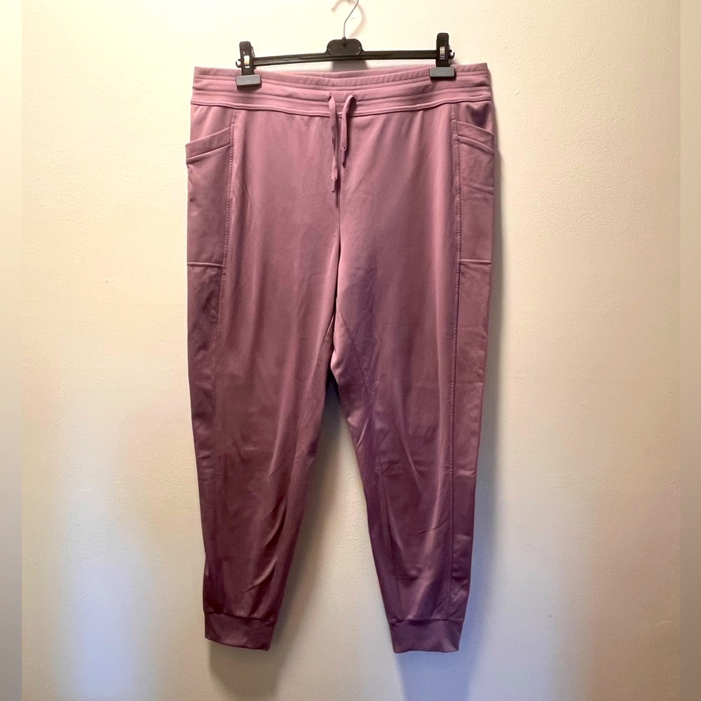 32 Degrees Sporty Stylish Soft Flexible Jogger Pants, Women’s XL, Dusty Pink